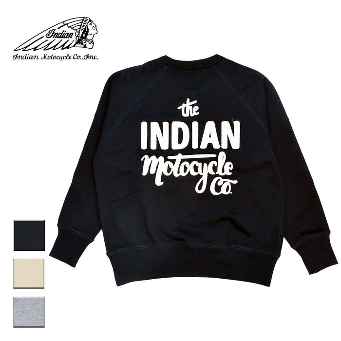 Indian インディアン Raglan sleeve Sweat Shirt Script logo
