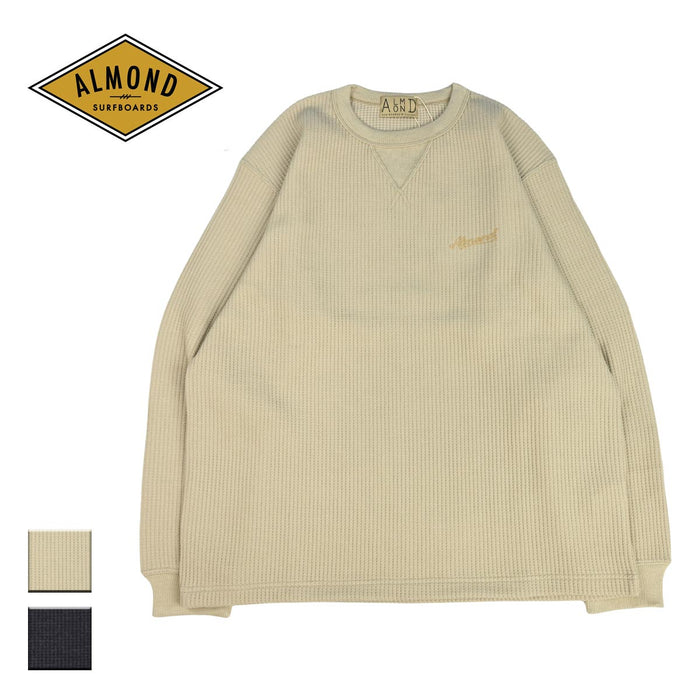 AlmondSurf,アーモンドサーフボードデザイン,ワッフルTシャツ,メンズ,レディース
