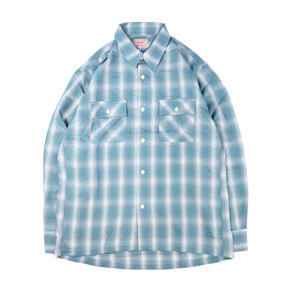 BIG MIKE ビッグマイク Rayon Mix Ombre Check L/S Shirts – Blueism