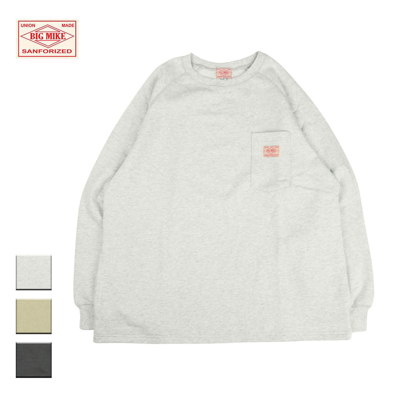 BIG MIKE ビッグマイク Sunglasses 3 Pocket Crew Sweat – Blueism