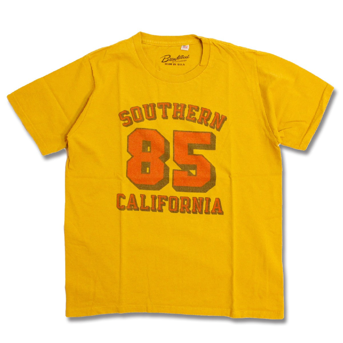 BrentwoodブレントウッドNO.85Tシャツ[YELLOW]アメリカ製USAメンズレディースユニセックス