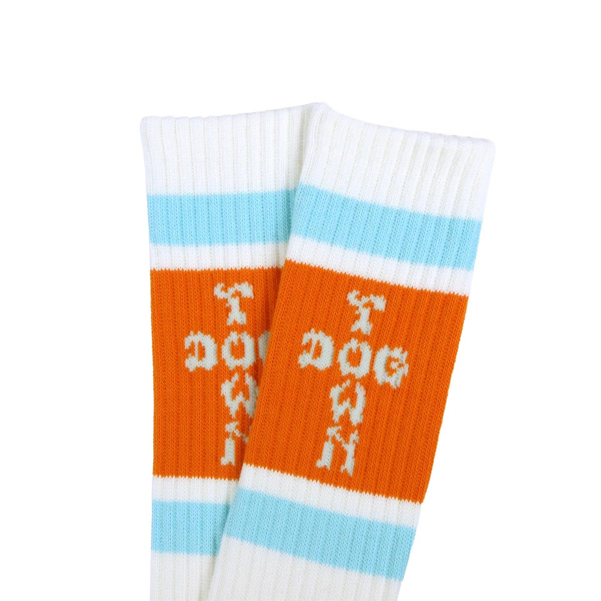 DOGTOWNドッグタウンCROSSLETTERcolorschemelinehighsocksメンズホワイト25-27cmDTS-009【ソックス靴下クルーソックスロングソックスハイソックススニーカーソックスラインソックス長い長め十字架ロゴおしゃれブランドスケートブランド白】
