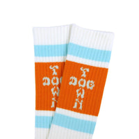 DOGTOWNドッグタウンCROSSLETTERcolorschemelinehighsocksメンズホワイト25-27cmDTS-009【ソックス靴下クルーソックスロングソックスハイソックススニーカーソックスラインソックス長い長め十字架ロゴおしゃれブランドスケートブランド白】