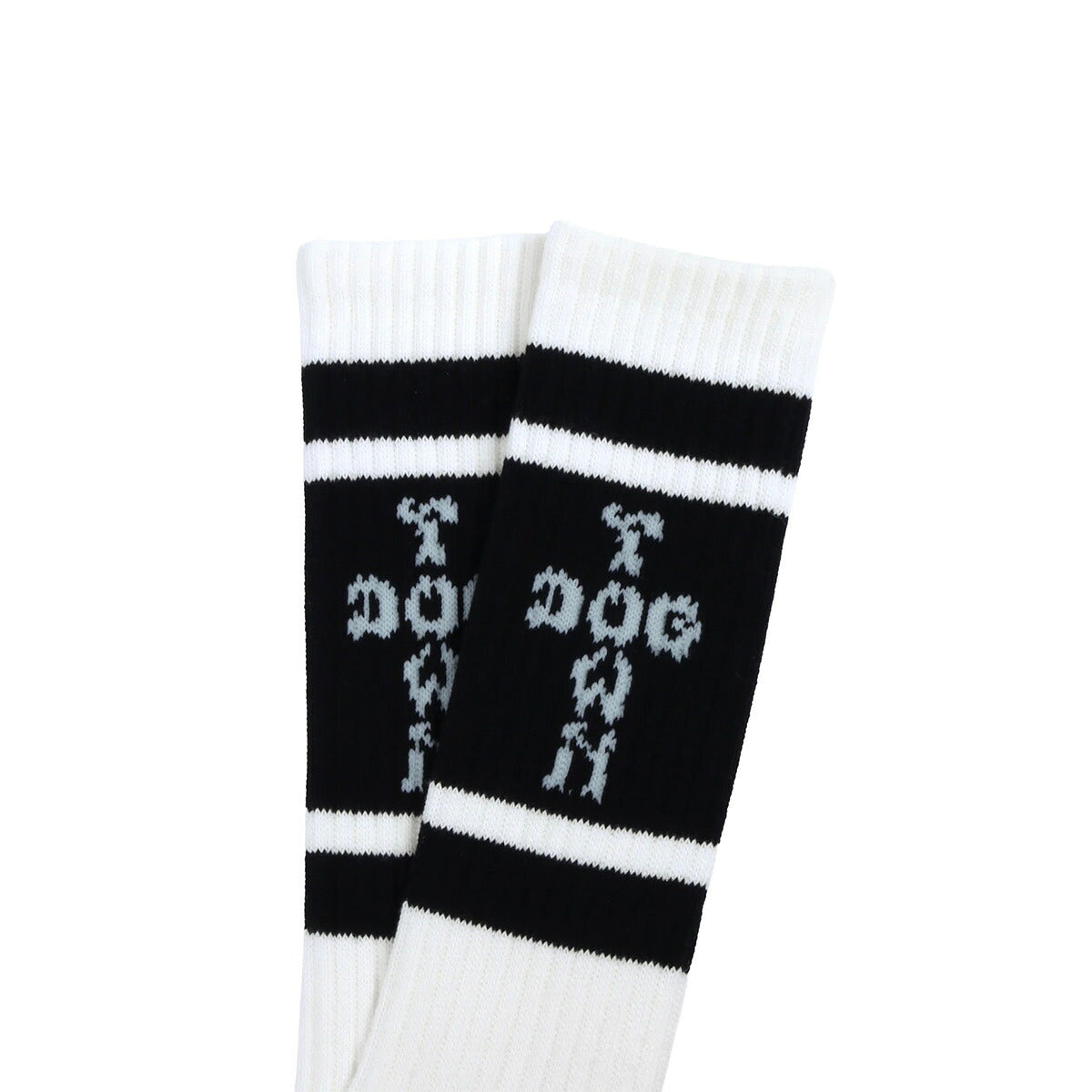 DOGTOWNドッグタウンCROSSLETTERcolorschemelinehighsocksメンズホワイト25-27cmDTS-009【ソックス靴下クルーソックスロングソックスハイソックススニーカーソックスラインソックス長い長め十字架ロゴおしゃれブランドスケートブランド白】