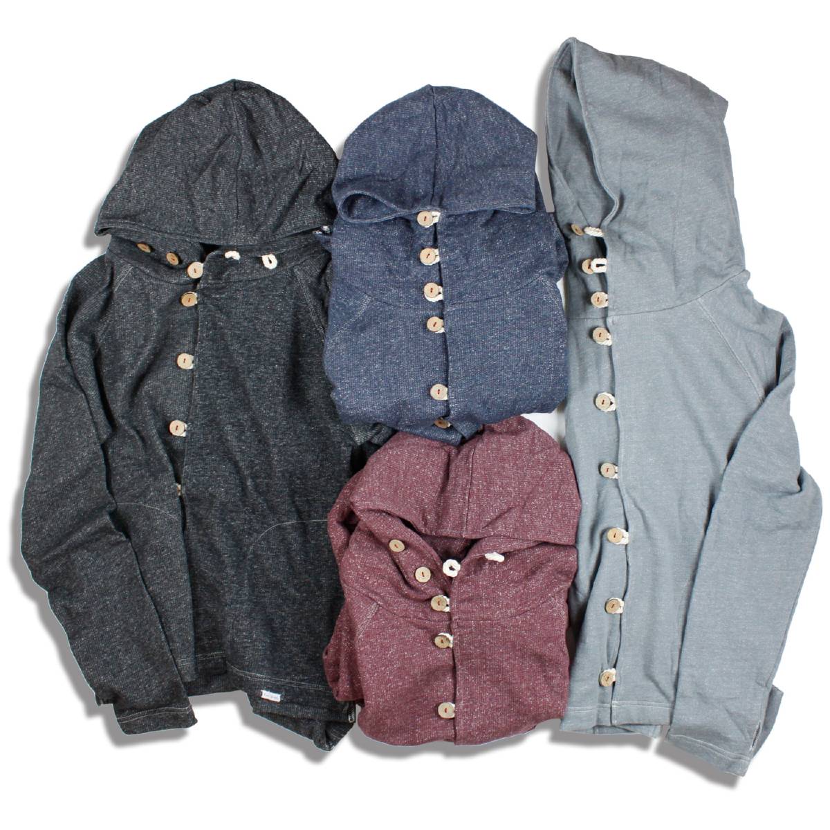 スウェットパーカーカーディガンメンズFEELGOODmelangesweathoodedcardigan4カラーカーディガンパーカーfeelsoeasyfeelsoeasyフィールソーイージーネイビーブラックグレーレッドTS-005