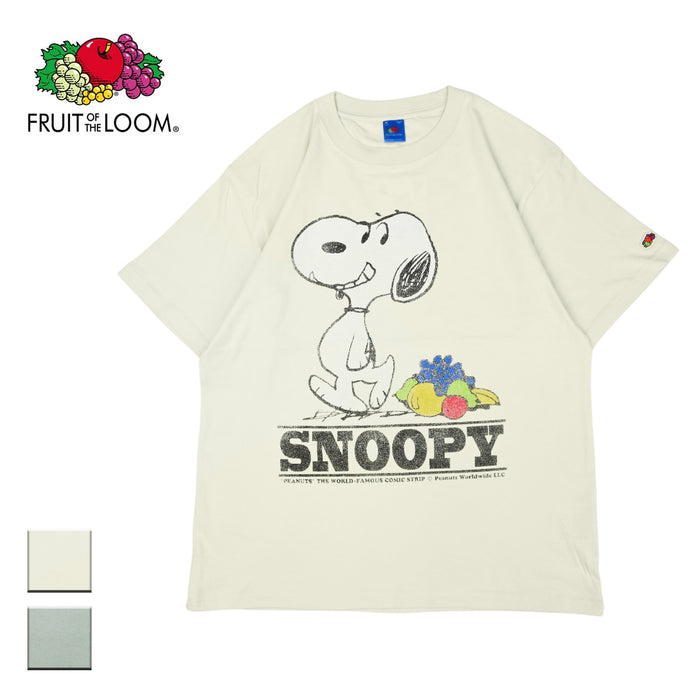 Fruit of the Loom フルーツオブザルーム FTL × スヌーピー ピーチ起毛Tシャツ