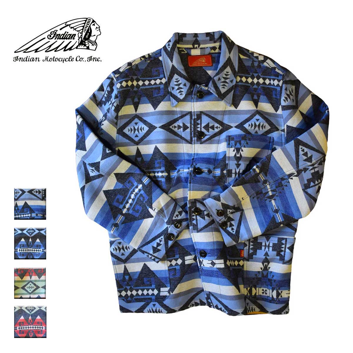 Indian インディアン NAVAJO JACQUARD WORK JACKET – Blueism