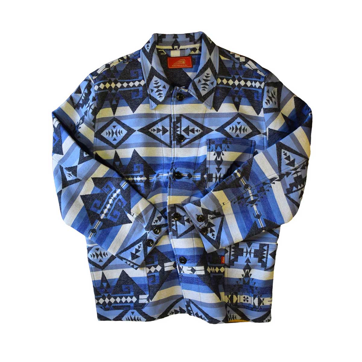 60s Indian インディアン　コットン　ブルゾンUSA製　ヴィンテージ Indian インディアン NAVAJO JACQUARD WORK JACKET – Blueism