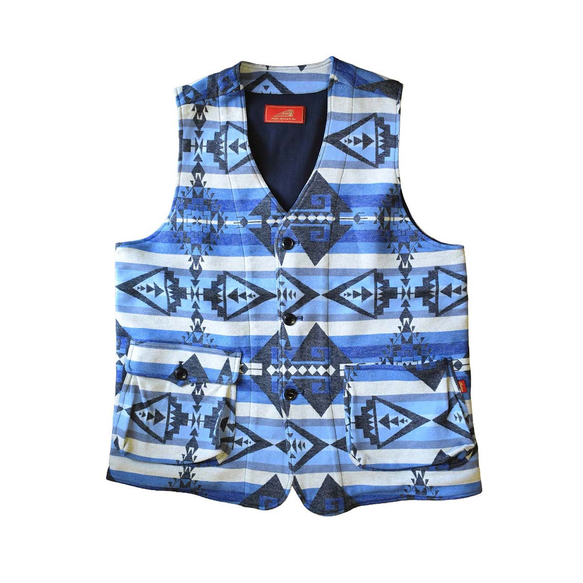 Indian インディアン NAVAJO JACQUARD WORK VEST – Blueism