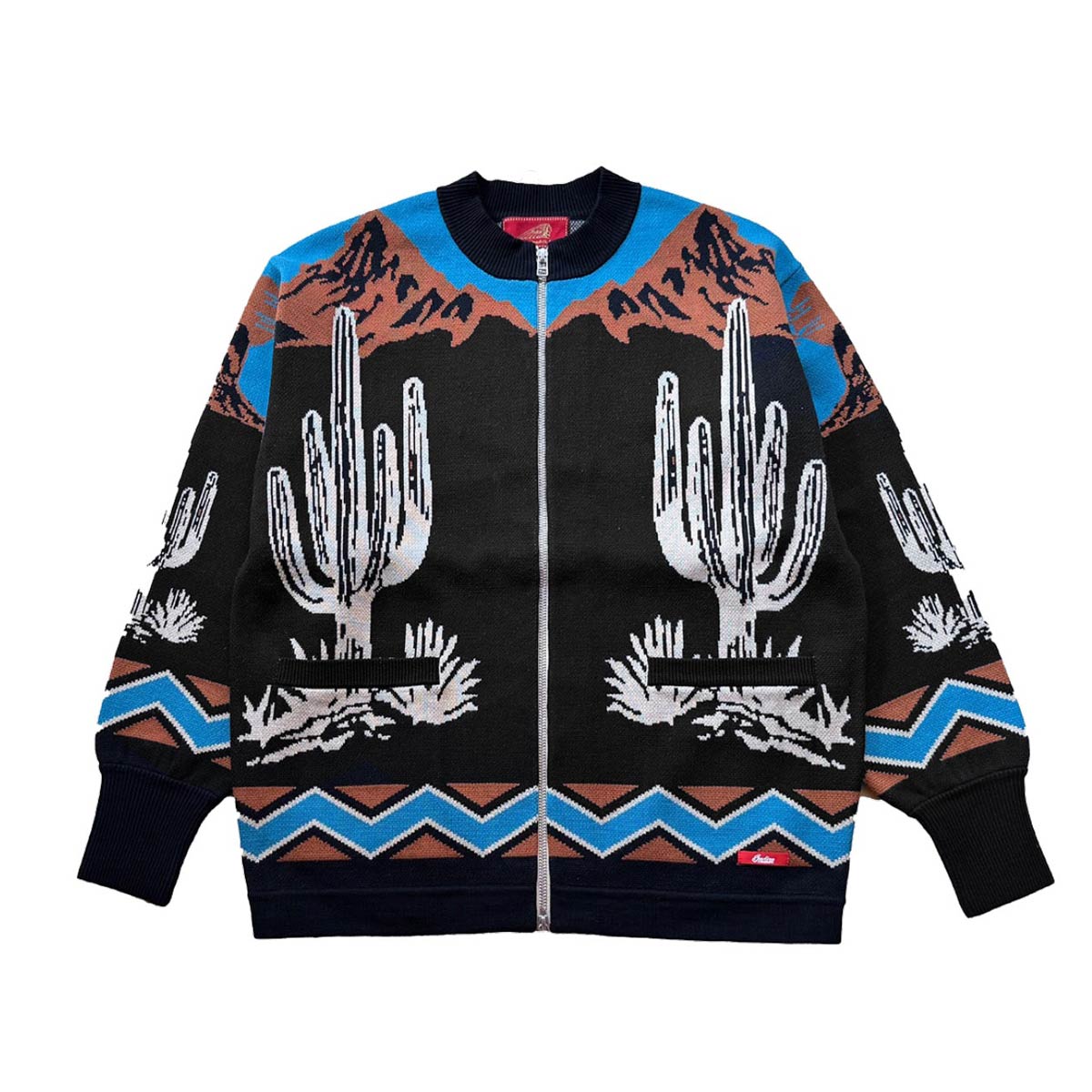 Indian インディアン W-Jacquard Zip-up Jacket CACTUS & RODEO – Blueism