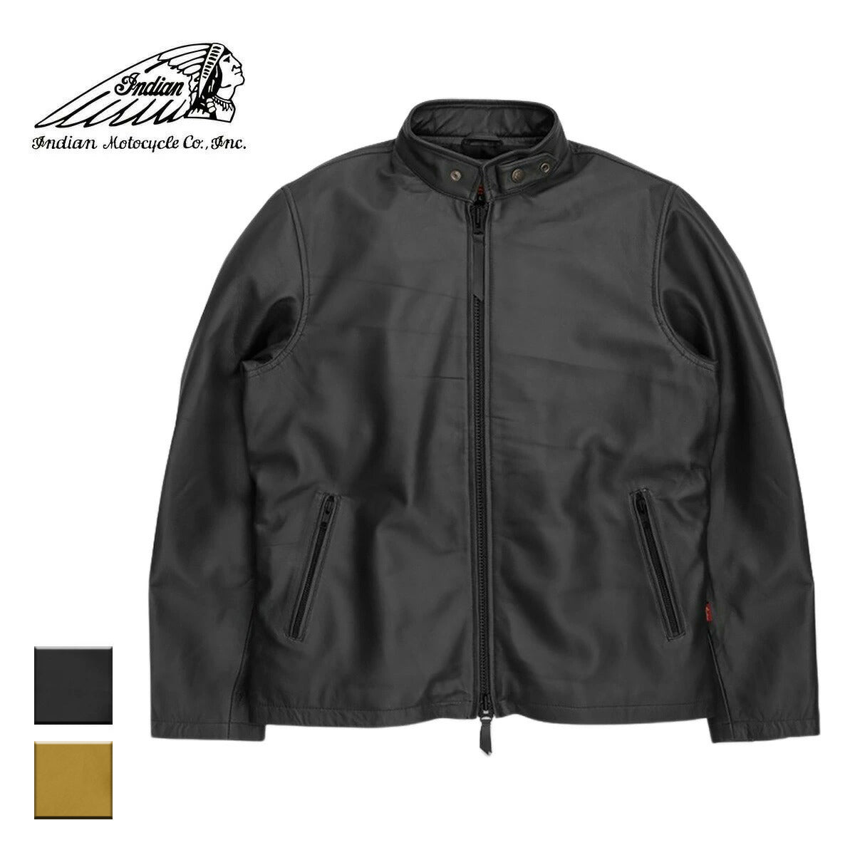 Indian インディアン Sheep Skin Single Riders Jacket