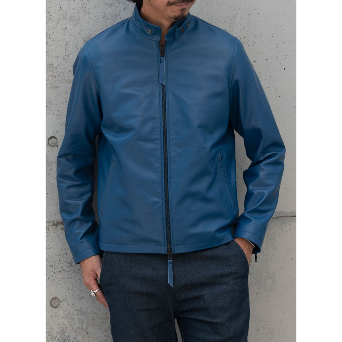 Indian インディアン Sheep Skin Single Riders Jacket – Blueism