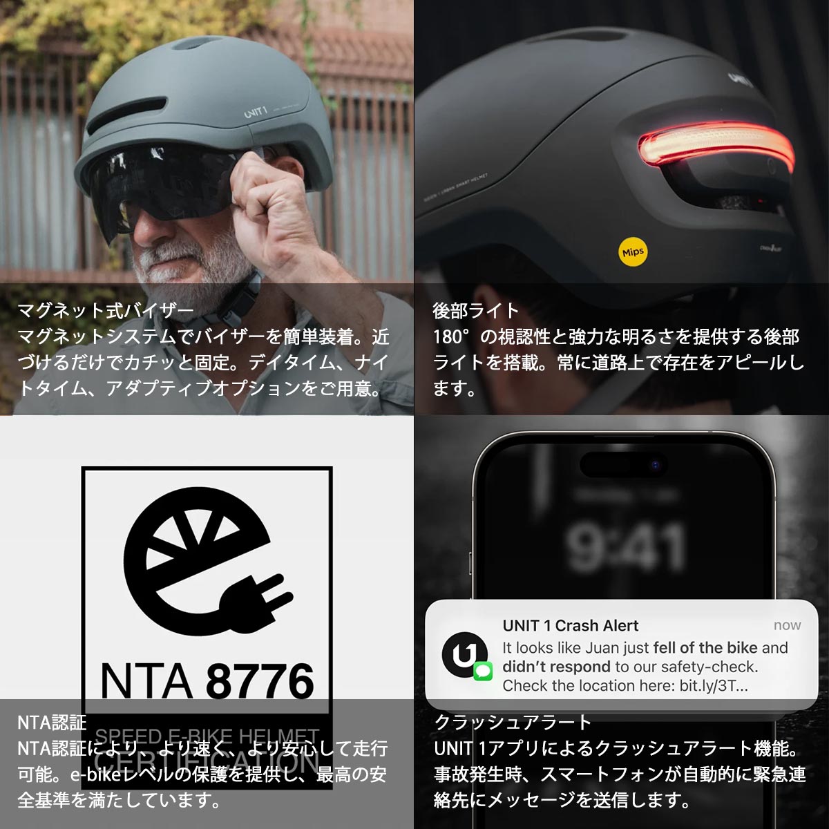 UNIT 1 ユニットワン NEON SE SMART HELMET – Blueism