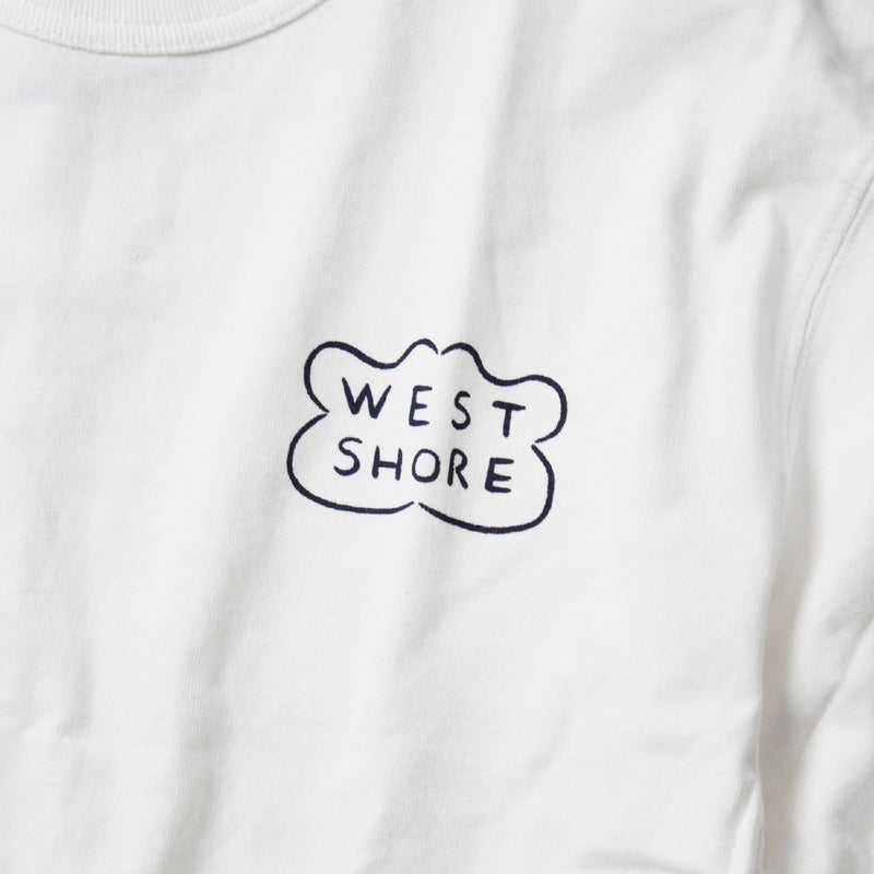 WESTSHOREウエストショアPRINTEDLOGOTEEメンズ/レディースホワイト/ネイビーS-L