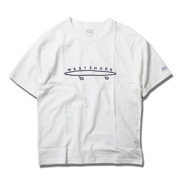 WESTSHOREウエストショアPRINTEDTEESKATEメンズ/レディースホワイト/ネイビーS-L