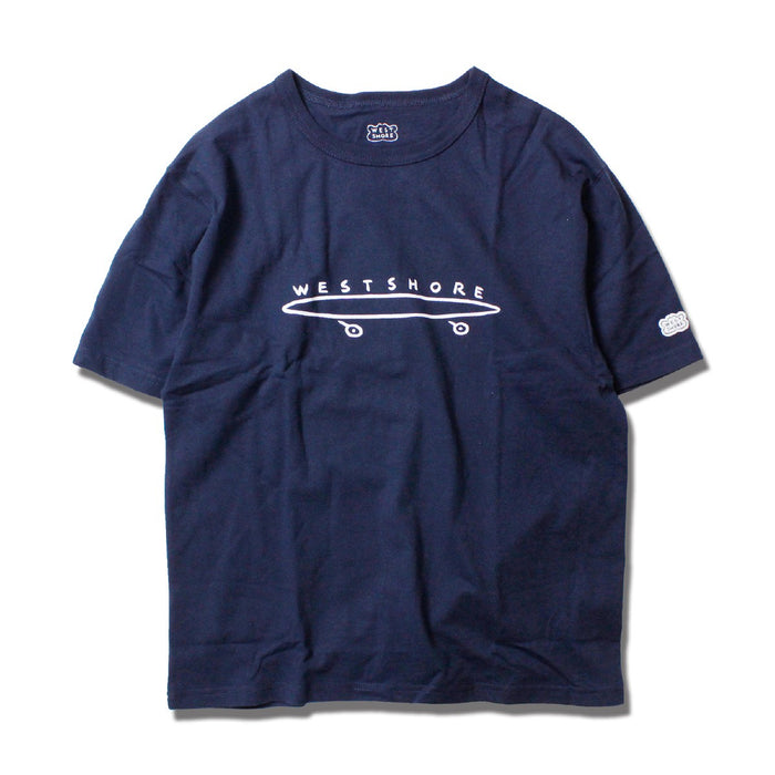 WESTSHOREウエストショアPRINTEDTEESKATEメンズ/レディースホワイト/ネイビーS-L